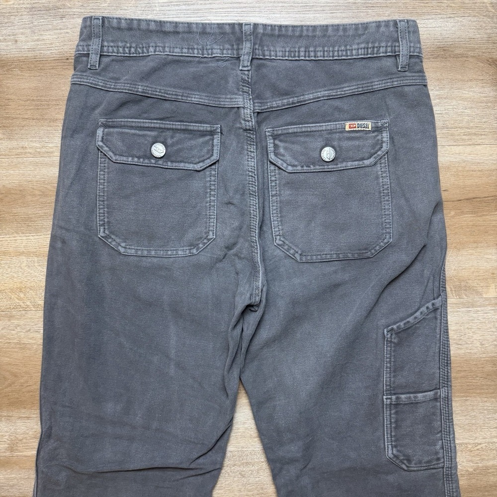 Diesel‎ Carpenter Pants Men 29x30 Blue Relaxed Straight Flap Pockets Utility Y2K - Picture 2 of 12